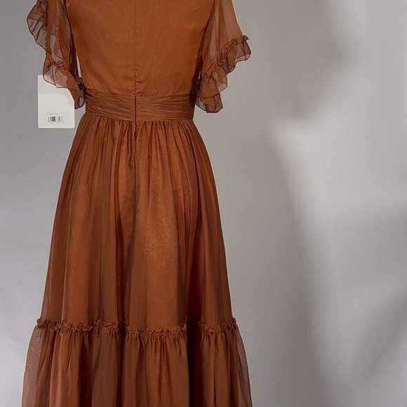 Mac Duggal Formal Rust Cocktail Dress Size 2 $498 NWT - Picture 4 of 5